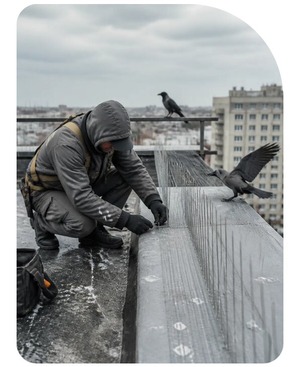 Защита от ворон под ключ в Тихорецке по цене от 5154 р. | Сенат-Тхр